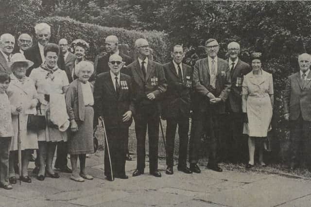 Members of the 22nd Kensington Battalion of the Royal Fuseliers in Horsham 1973
