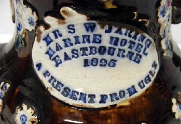 The inscription on the Eastbourne teapot