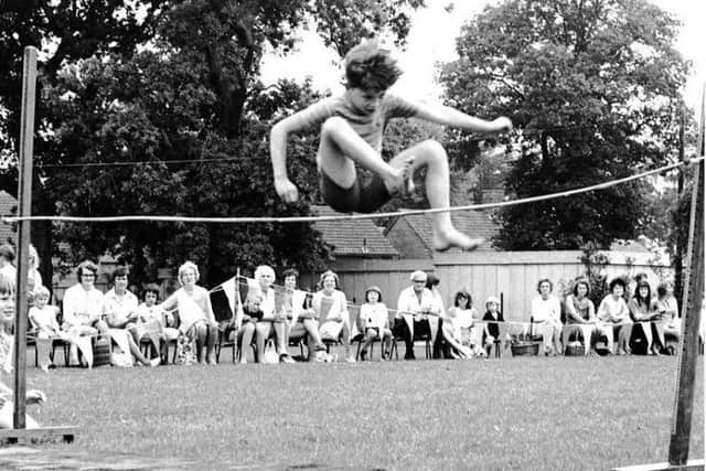 Stephen Khoo was for the high jump at Holy Trinity School in 1973
