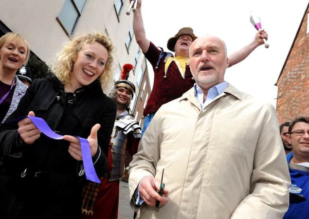 Opening ceremony of Crane Street, after the Chichester Bid. Andrew Finnamore (Chairman of the Chichester BID).  Pic Steve Robards