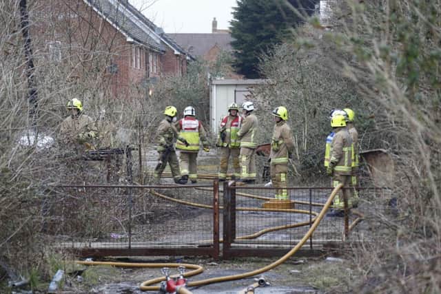 The derelict outbuilding in Angmering was destroyed by the blaze