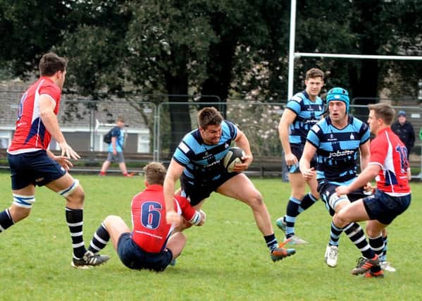 Chris Johnson in possession for Chichester against Westcombe Park / Picture by Kate Shemilt