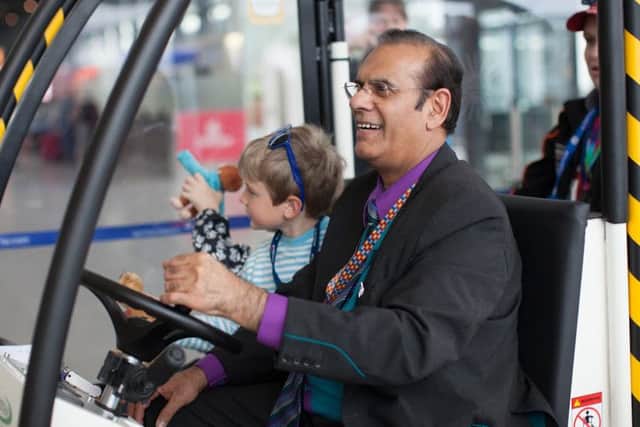 Gatwick Airport supports Autism Awareness Day. Free rides were on offer to the visitors - picture courtesy of Gatwick Airport