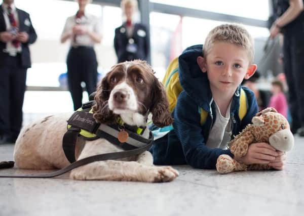 Gatwick Airport supports Autism Awareness Day. The Airport dogs were on hand to help make the day a huge success - Picture submitted by Gatwick Airport Ltd