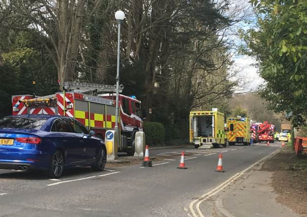 The scene of the accident on Lavant Road. Picture by Josh Pulleyblank