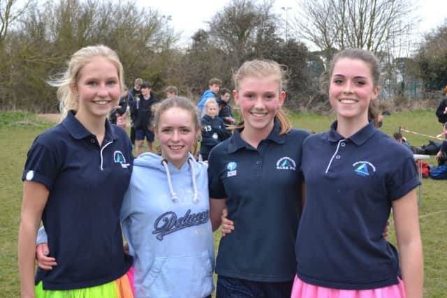 Gathering of girls for the five-mile fun run