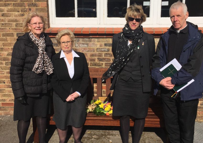 Memorial bench restored and re-dedicated in Rustington