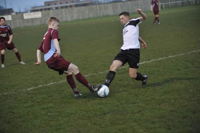 Action from Lancings win against Little Common on Tuesday evening