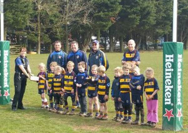 The Hawks Rugby Club under-seven tag team. Photo provided by Sussex Police.