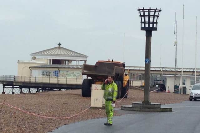 Seasonal work is underway at Worthing Pier