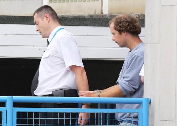 Matthew Daley leaving Crawley Magistrates Court , July 2015. Photo by Eddie Mitchell. SUS-150720-130036001