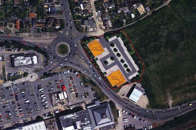 The draft proposal for two restaurants on Glyne Gap sent out to residents last year