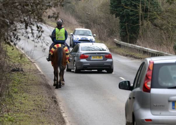 Call to car drivers to slow down for horse riders