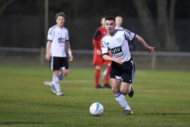 Loxwood's Matt Penfold in action against Hassocks on his debut