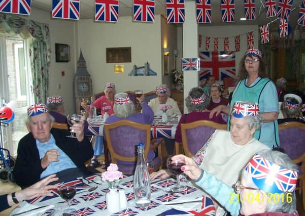 The indoor street party to mark the Queen's 90th birthday at Westlake House in Horsham