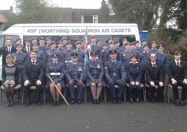 The 45F Air Training Corps Squadron on Remembrance Day.