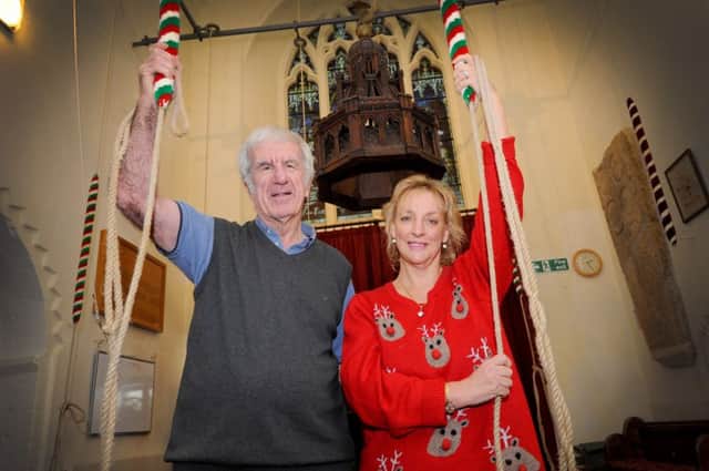 Sponsored bell ring at St Peter's Church, Bexhill.

Julie McDonnell and Roy Cox. SUS-151222-160743001