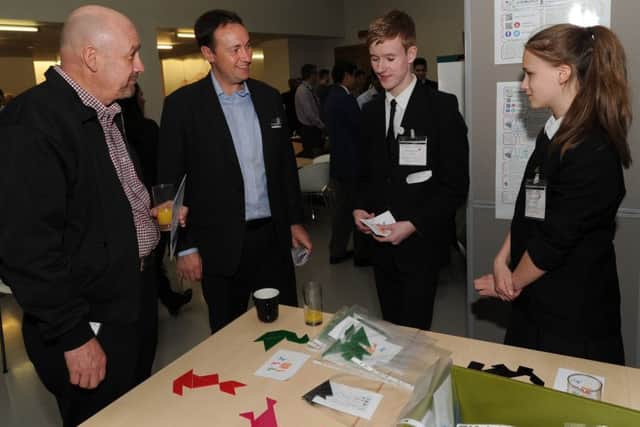 STEM Sussex ambassadors talking to some Ifield students at the launch of Crawley STEMFest - picture submitted by STEM Sussex