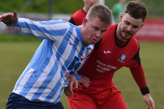 Actionf rom Worthing Utd v Hassocks. Picture by Phil Westlake