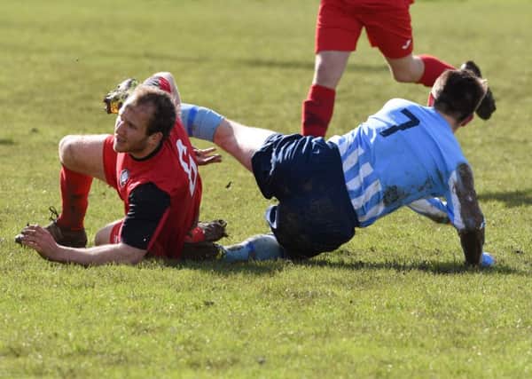 Actionf rom Worthing Utd v Hassocks. Picture by Phil Westlake