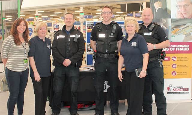Police, environmental health and trading standards officers at Durrington.