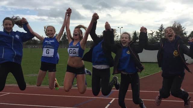 Hastings Athletic Club in celebratory mood after winning its first Southern Athletics League Division Three South East fixture of the season. Picture courtesy Terry Skelton