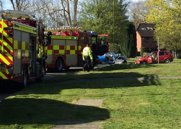 Crash in Hills Farm Lane, Horsham
