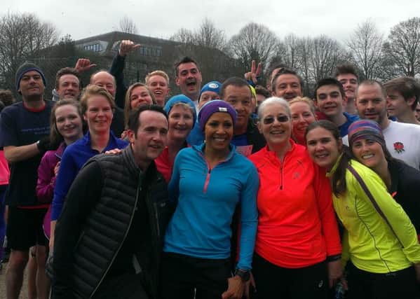 Dame Kelly Holmes at Horsham parkrun in February