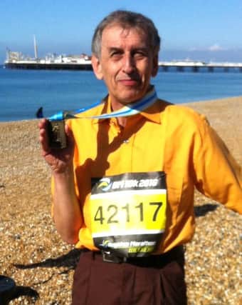 Melvyn Walmsley after running the Brighton Marathon