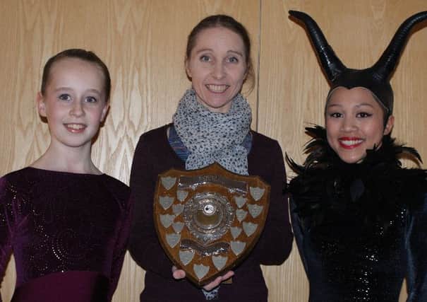 Drusilla Duffill Theatre School dancers Emma and Kayna with teacher Vikki Harris