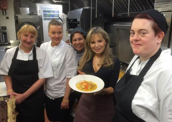 Annabel Karmel MBE with some of the Fennies Nursery chefs at the companys recent Day of Excellence at Crystal Palace FC: (left to right) Sheena Wise, Karolina Bukowaka Chryn, Bebe Laudan and Lisa Symonds - picture submitted by Fennies