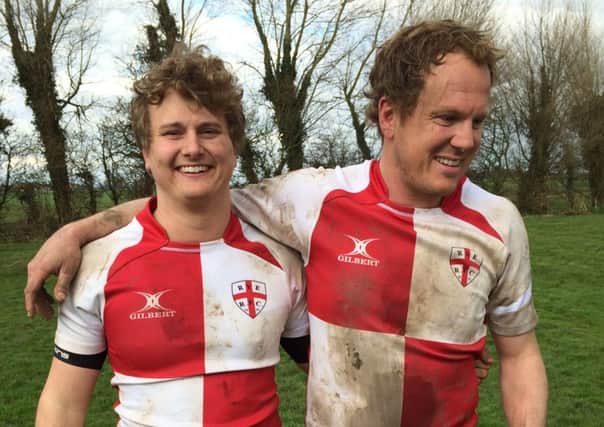 Liam Booth (left) and Matt Cooke (right), Rye Rugby Club's joint men of the match against Bognor II