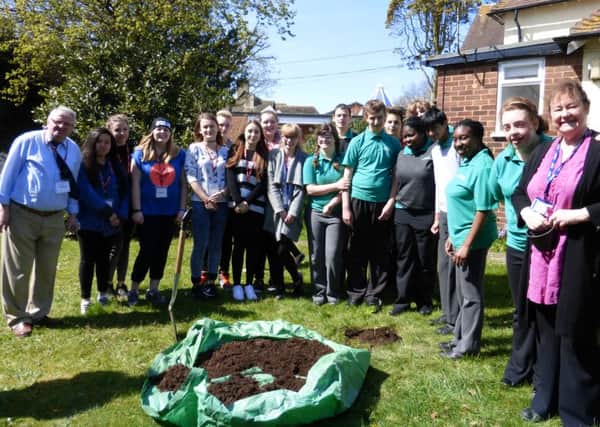Tree planting by St Mary's students of the school and college in Wrestwood Road Bexhill