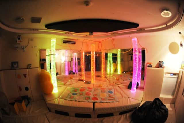 The house has its own multi-sensory room so children and parents can relax