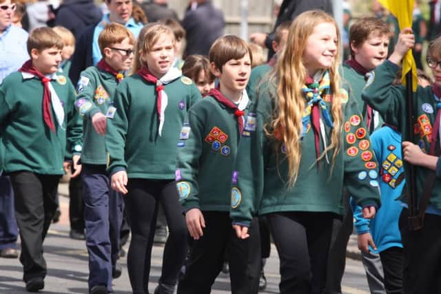 DM16113232a.jpg Scouts' St George's Day Parade in Bognor Regis. Photo by Derek Martin SUS-160424-201518008