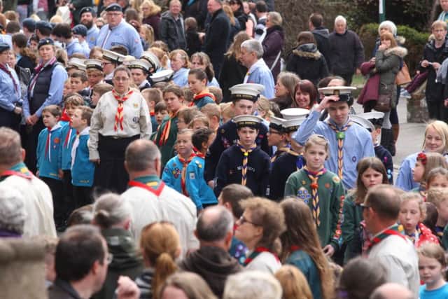 DM16113318a.jpg Scouts' St George's Day Parade in Bognor Regis. Photo by Derek Martin SUS-160424-201642008