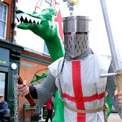 St Georges Day celebrations in Horley. Pic Steve Robards SR1611644 SUS-160425-145635001