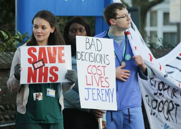 File picture of junior doctors striking in January, Eddie Mitchell SUS-161201-094403001