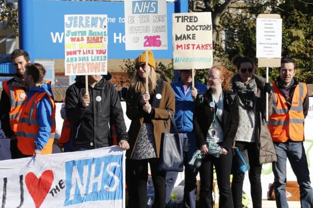 The all-out doctors' strike at Worthing Hospital. Pictures: Eddie Mitchell