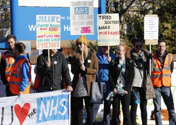 The all-out doctors' strike at Worthing Hospital. Pictures: Eddie Mitchell