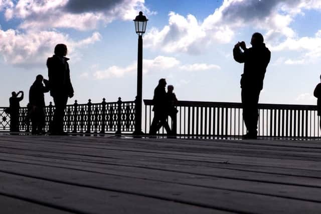 Opening of Hastings Pier to the public. 27/4/16. Photo taken from the video. SUS-160428-061631001