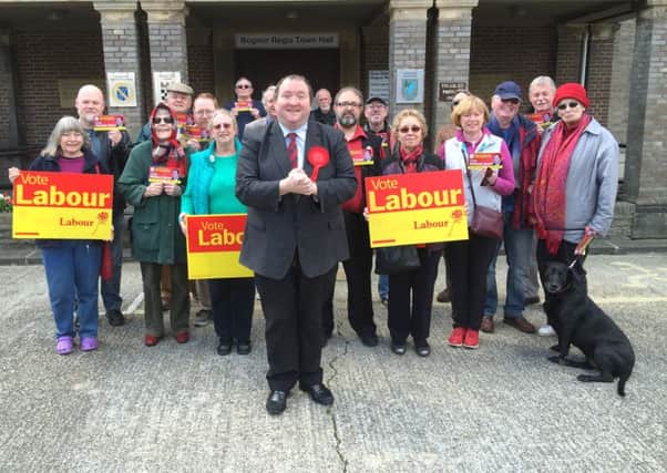 Michael Jones launches his Sussex PCC election campaign in Bognor Regis (photo submitted). SUS-160428-172921001