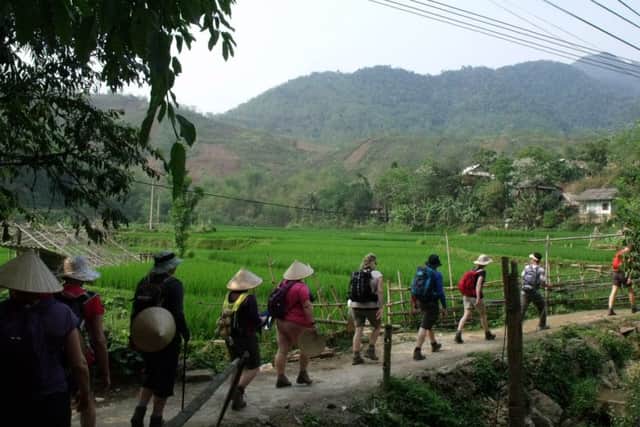 St Catherine's Hospice trekkers in Vietnam - the charity's first overseas challenge - picture submitted