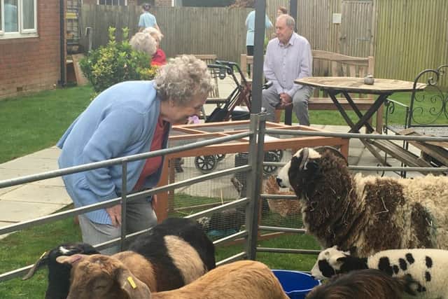 Wykeham House care home, in Horley had a farm visit the home - pictures submitted