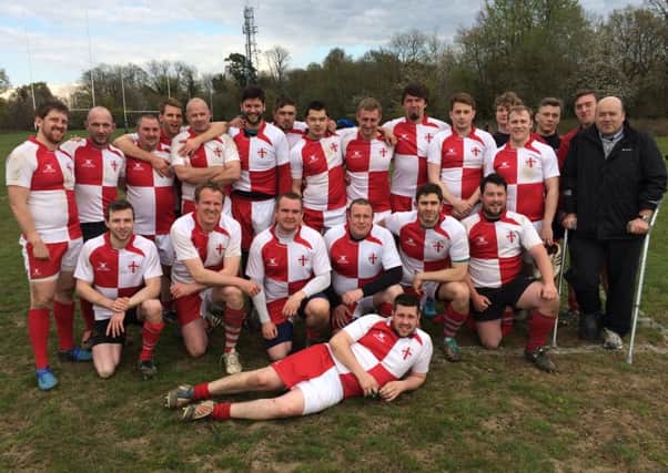 The Rye Rugby Club team which beat East Grinstead III on the final day of the Sussex Intermediate League season to secure a third place finish