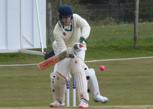 Ed Smissen shapes up to hit Gavin Sutherland for six during Crowhurst Park's win over Hellingly. Picture by Simon Newstead (SUS-160105-101709002