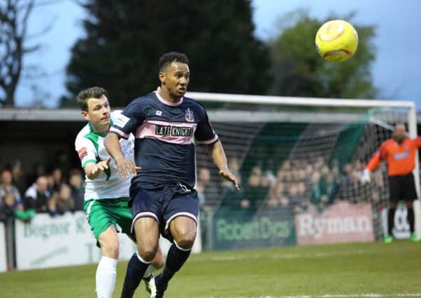 Alfie Rutherford in action in the Rocks' play-off defeat to Dulwich / Picture by Tim Hale