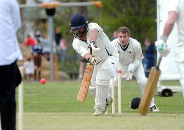 Cricket Lindfield v Roffey 30-04-16. Lyle James (lindfield). Pic Steve Robards SR1612292 SUS-160205-130922001