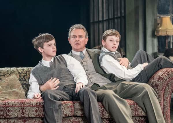 Alfie Scott, Hugh Bonneville and Jack Taylor in Chichester Festival Theatre's An Enemy of the People. Photo by Manuel Harlan