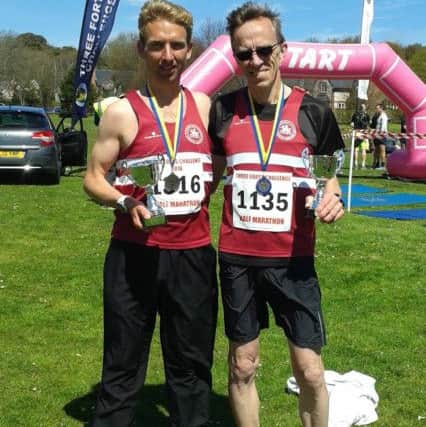 Marcus Kimmins and Tim Hicks picked up wins in the Three Forts Half Marathon